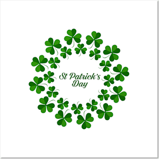 Lucky leaf clover st.Patrick's Day Posters and Art